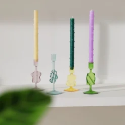 Ljusstake Puddle 8 x 12,5cm Gul