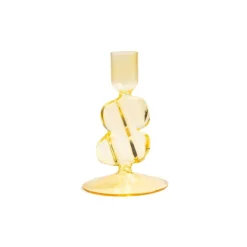 Ljusstake Puddle 8 x 12,5cm Gul