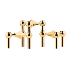 Ljusstake Stoff Nagel 3 pack Mässing