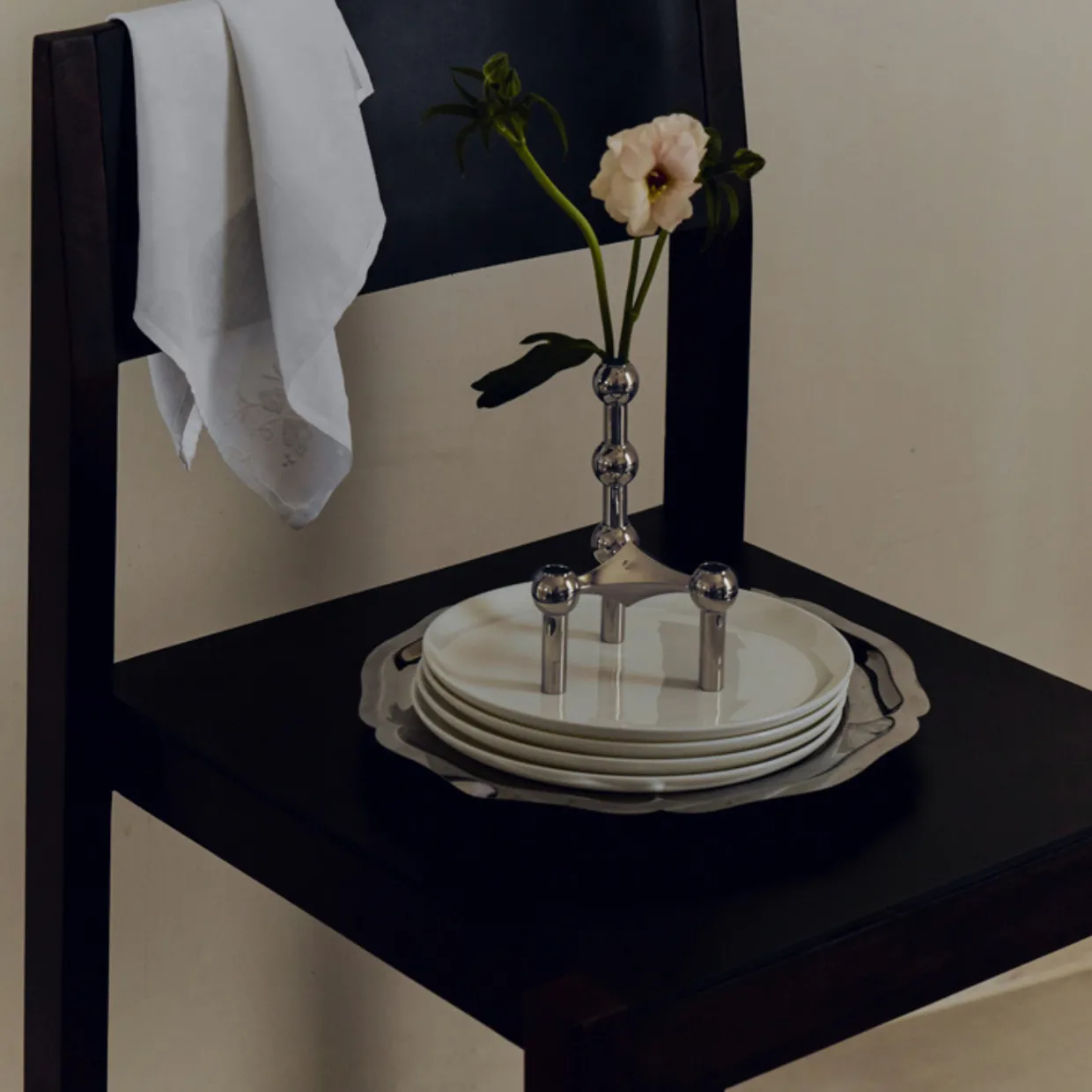 Ljusstake Stoff Nagel Singel Krom