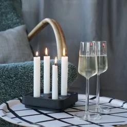 Ljusstake Stumpastaken 4 Ljus Svart