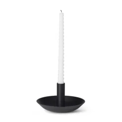 Ljusstake The Water Lily 15 cm Svart