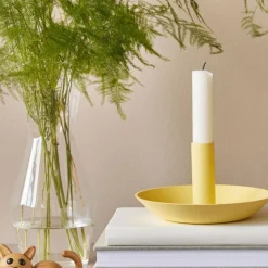 Ljusstake The Water Lily 15 cm Gul