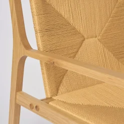 Loungefåtölj m flätad sits Alma Ek