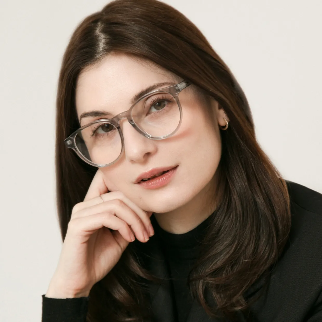 Läsglasögon Oval Grå +1,5