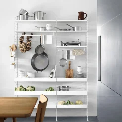 Metallhyllplan Hög 58x30 vit