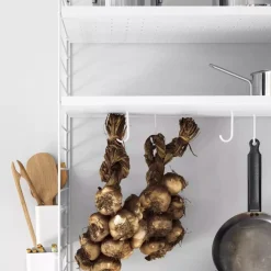 Metallhyllplan Låg 58x30 vit