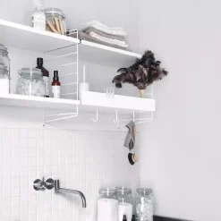 Metallhyllplan Låg 78x20 vit