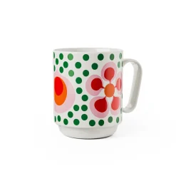 Mugg Birds 1967 Mug Nr.6 Grön/vit