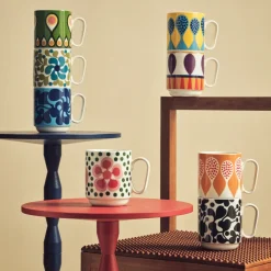 Mugg Birds 1967 Nr.7 Blå/Grön