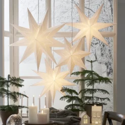 Pappers stjärna Lysa 60cm vit