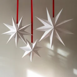 Pappers stjärna Lysa 80cm vit