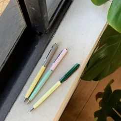 Penna kulspets rosa/grön