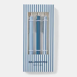 Pennset KIT 3-pack ljusblå/vit