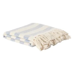 Pläd Elly Stripe 130x170cm blå