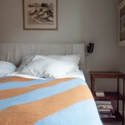 Pläd Minola 130x260 Blå/Brun