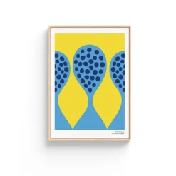 Poster Bird´s 1967- no.5 Blå/Gul