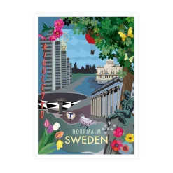 Poster city Norrmalm 30x40 cm