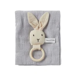 Presentbox Etienne skallra + filt Blå