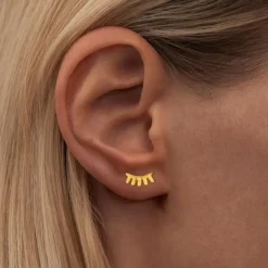 Örhänge Blink borstad guld 1 st