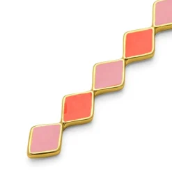 Örhänge Confetti Long Guld Korall/Rosa