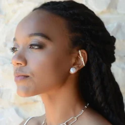 Örhänge earcuff smält våg