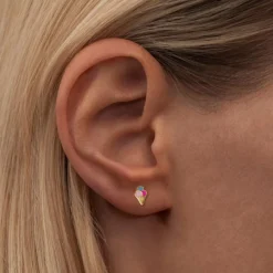 Örhänge Ice cone 1 st guld