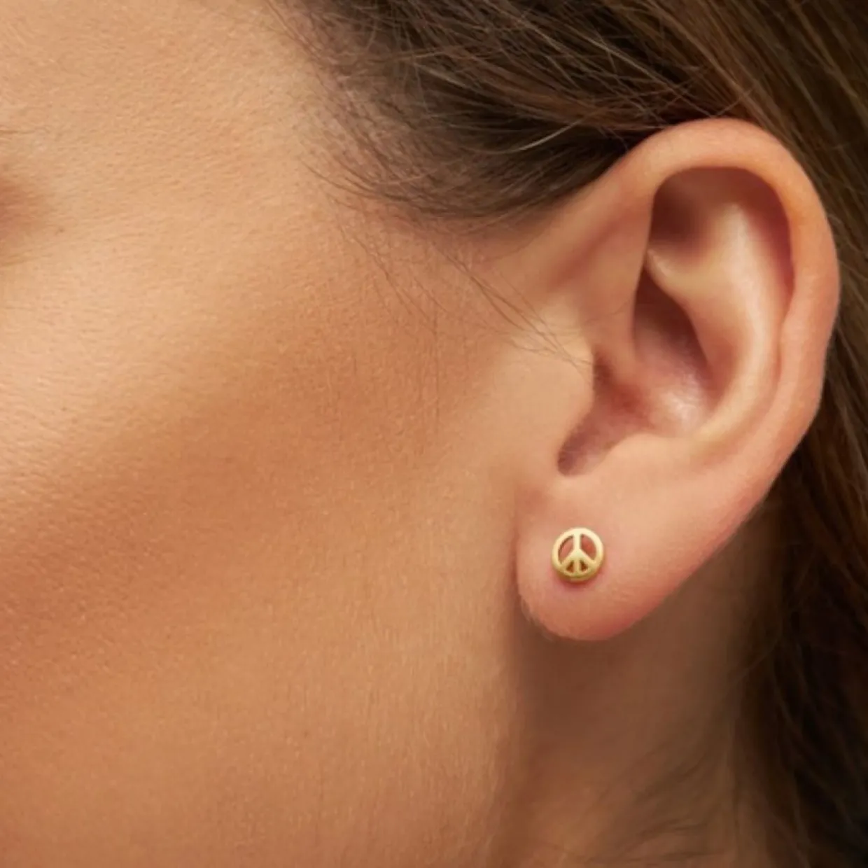 Örhänge Peace Guld