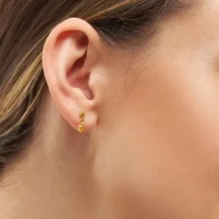 Örhänge Topping Short Love Guld