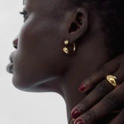 Örhängen Bolded Drops Guld