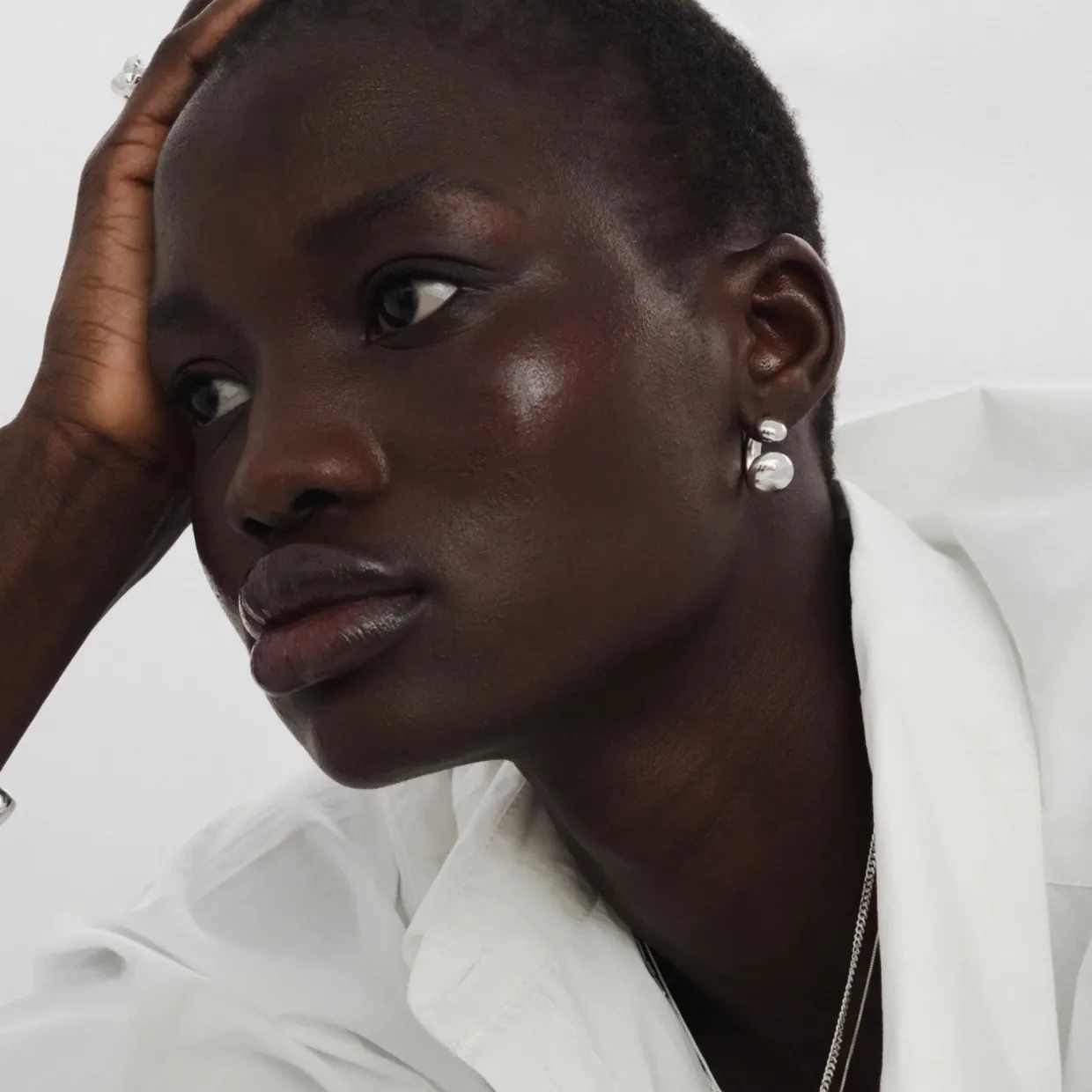 Örhängen Bolded Drops Silver