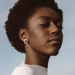 Örhängen hamrad ring