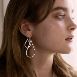 Örhängen H2O silver 4 cm