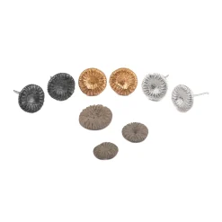 Örhängen Knappkorall silver