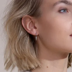 Örhängen Peak Hoops Mini Stål