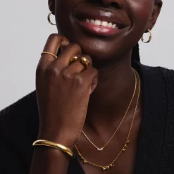 Ring Bolded Drops Guld