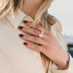 Ring Bolded Drops Silver