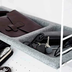 Skålplan filt 78x30 ljusgrå