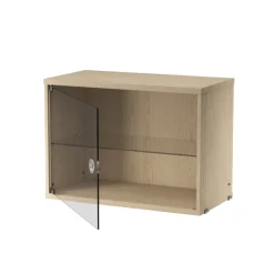 Skåp med glasdörr 58x30 Ask