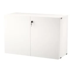 Skåp med lås 78x32,2x52 Vit