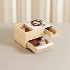 Smyckeslåda Vit/ Natur