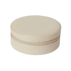 Smyckesskrin Jackie rund beige