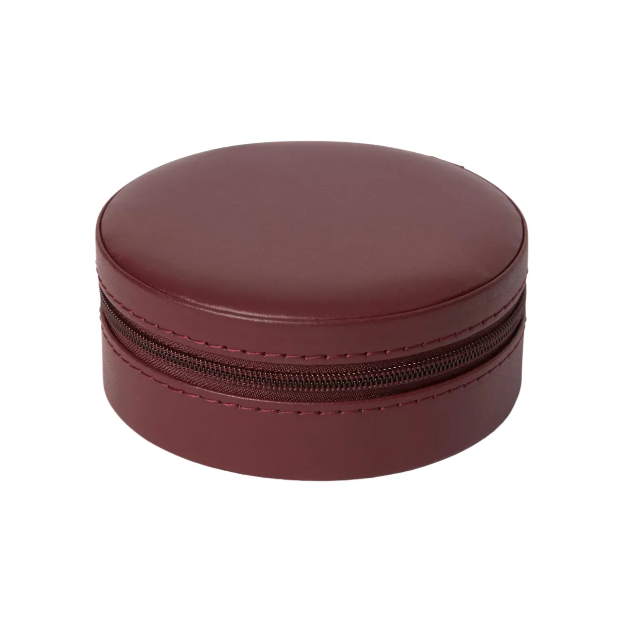 Smyckesskrin Jackie rund burgundy
