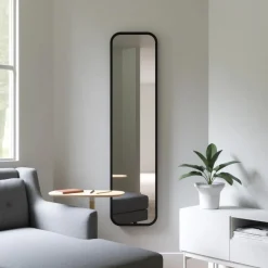 Spegel stående Hub svart