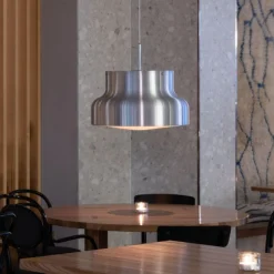 Taklampa Bumling 40cm Borstad Aluminium