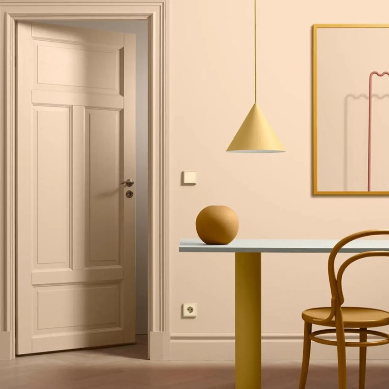 Taklampa Toniton Cone 30cm Gul