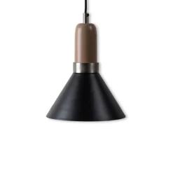 Taklampa Yumi L svart/beige