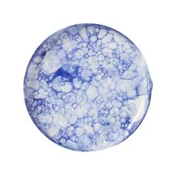 Tallrik Bubble blå