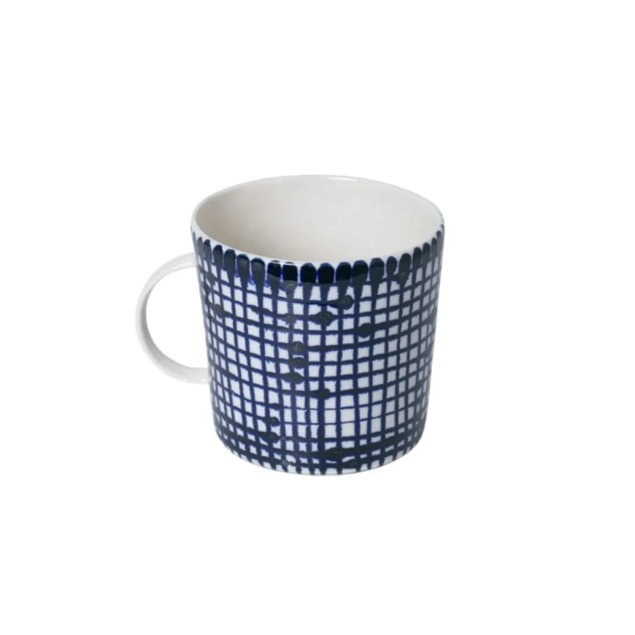 Tekopp 40 ml rutig blå