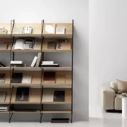 Tidskriftshylla Trä 78x30 svartbetsad